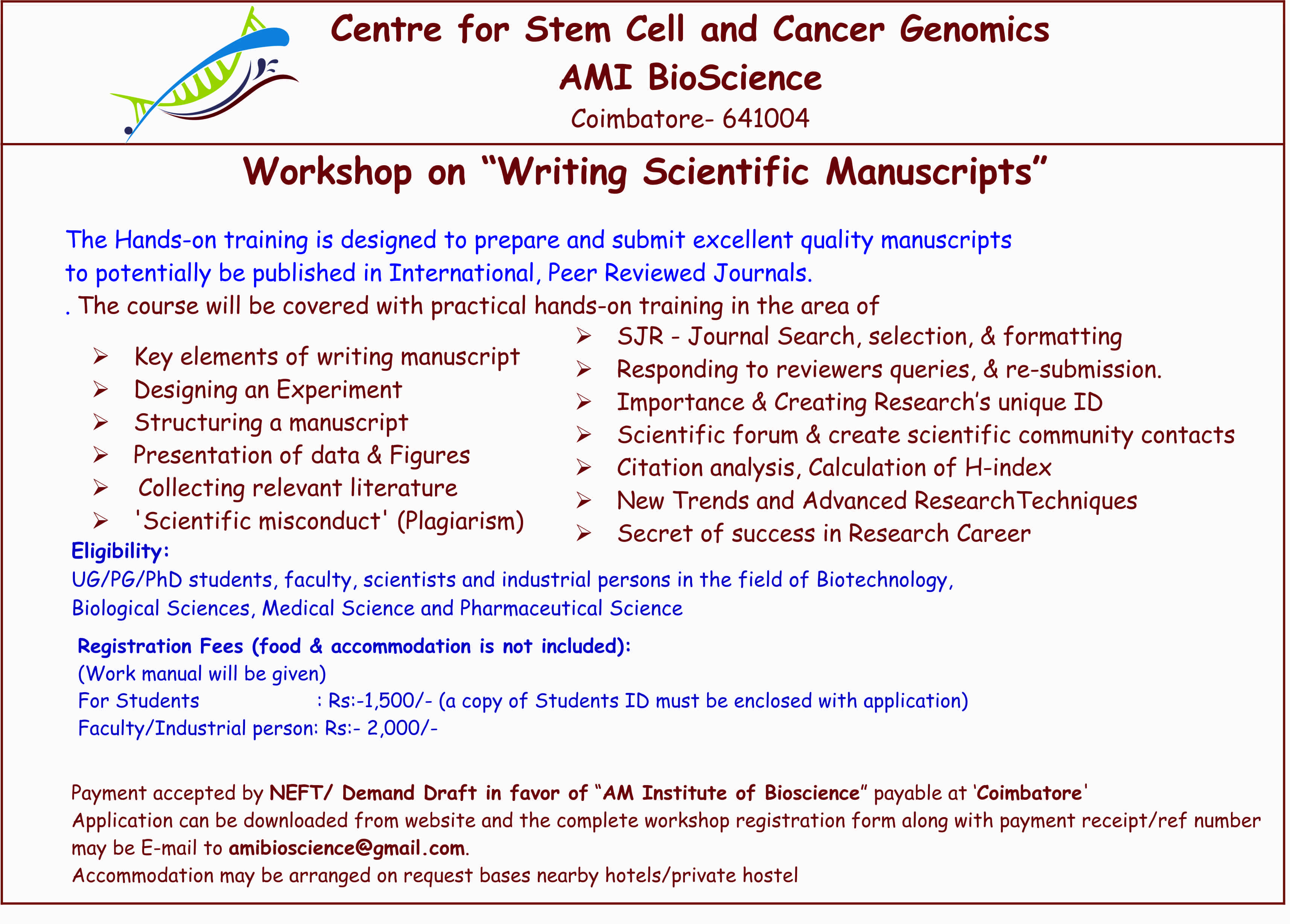 Scientific manuscript writing services